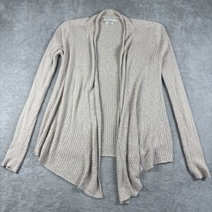 Van Heusen Studio Women's Knit Beige Cardigan Sweater Size Small